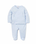 Kissy Kissy Blue Stiripe Footed Pant Set