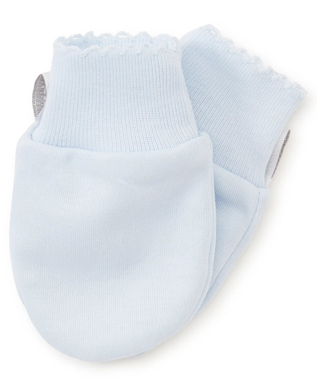 Blue Cotton Scratch Mitts