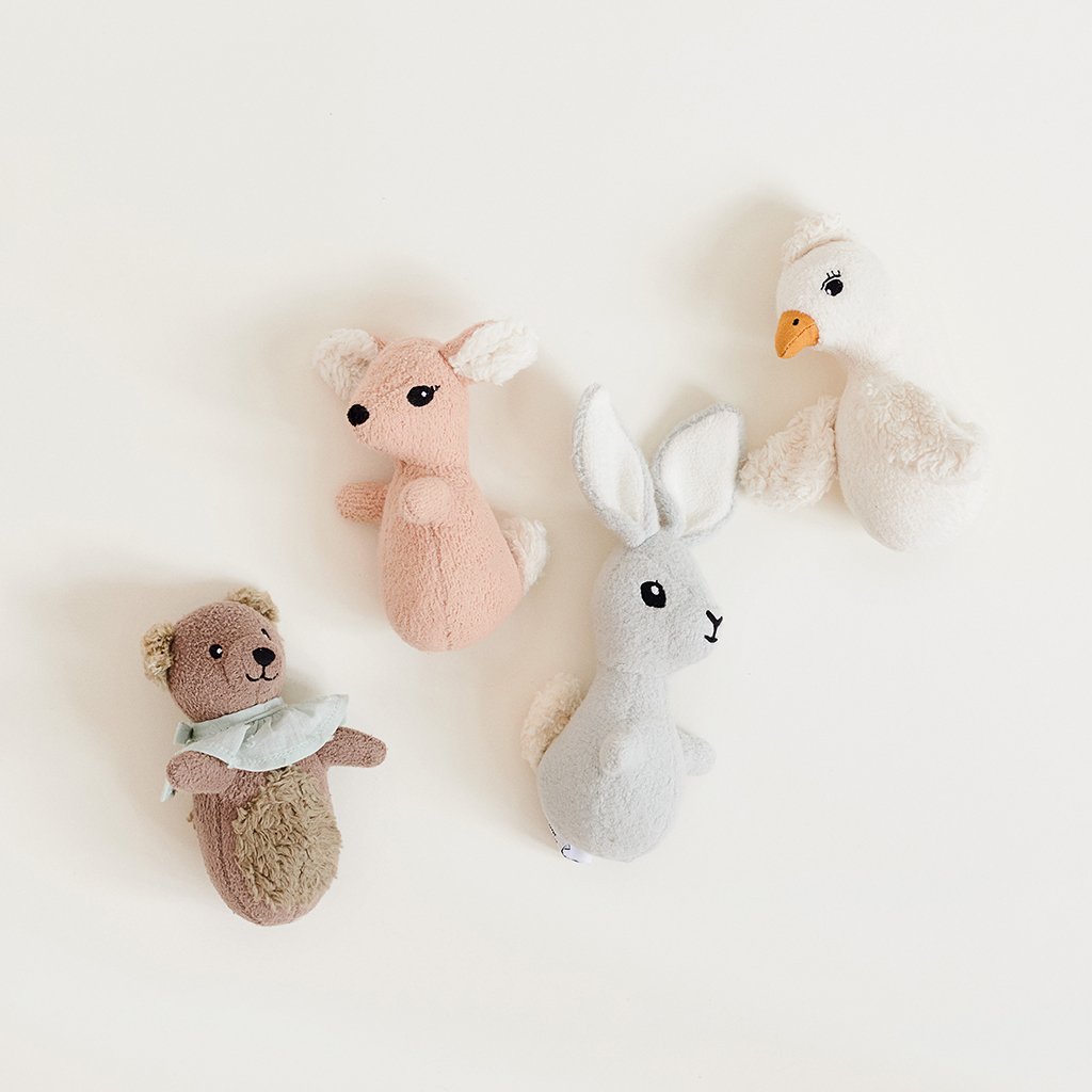 Soft Animal Rattle - GOTS Bird